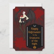 Halloween Party Invitation Vampire Queen Theme