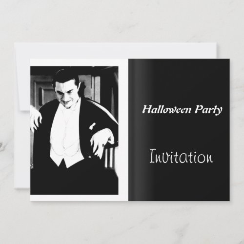 Halloween Party Invitation Vintage Movie Night