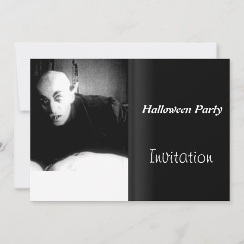 Halloween Party Invitation Vintage Movie Night 2