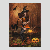 Halloween Party Invitation with Witch