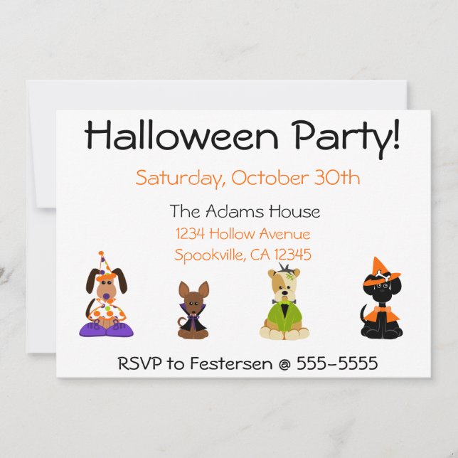 Halloween Party Invitations (Front)