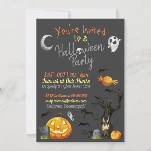 Halloween Party Invitations 2020