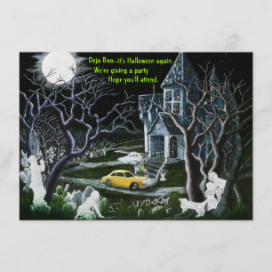 Halloween,party,invitations,ghosts,haunted,house Invitation