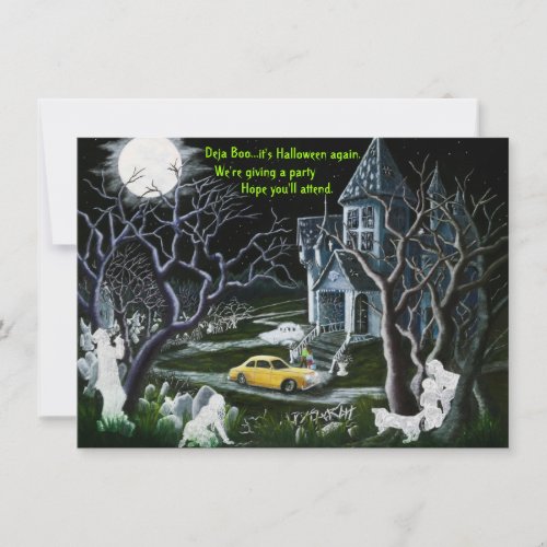 Halloweenpartyinvitationsghostshauntedhouse Invitation