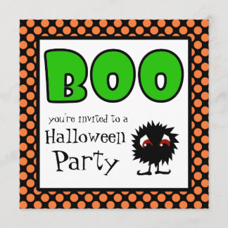 Halloween Party Invitations Little Meanie BOO