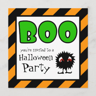 Halloween Party Invitations Little Meanie BOO