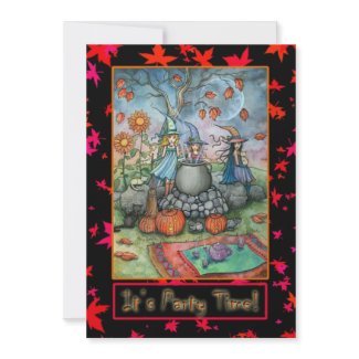 Halloween Party Invitations Little Witch Party invitation