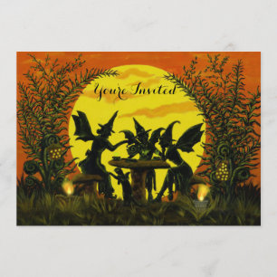 Halloween party invitations,witch fairy's invitation