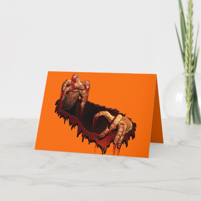 Halloween Party Invitations Zombie Horror Cards (Front)