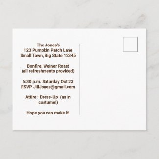Halloween Party Invite/Scary Skeleton in Suit Post