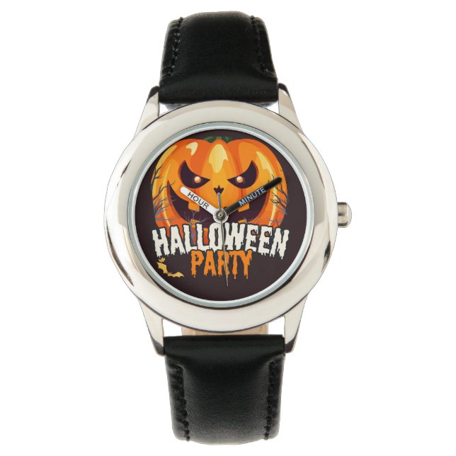 Halloween Party – Jack-o’-Lantern Design Watch (Front)