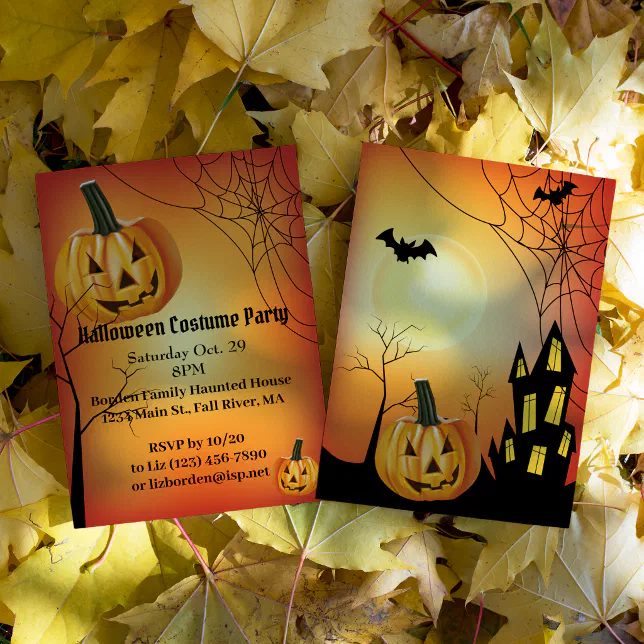 Halloween Party Jack O' Lantern Invitation | Zazzle