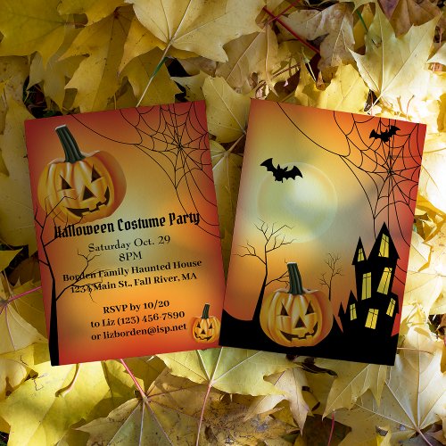 Halloween Party Jack O Lantern Invitation