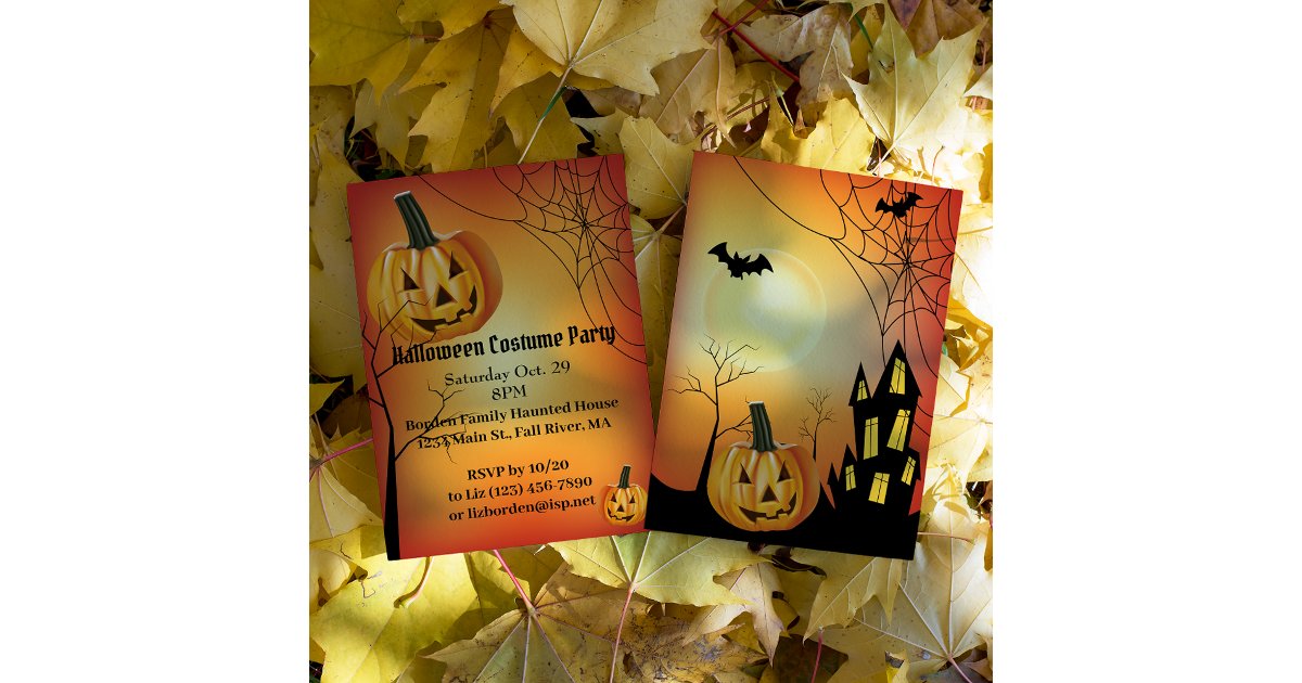 Halloween Party Jack O' Lantern Invitation | Zazzle