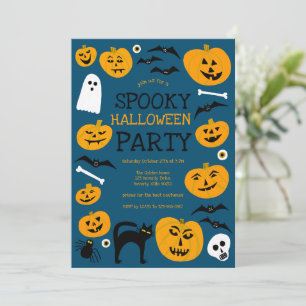HALLOWEEN PARTY Jack-o-lanterns Cute Custom Invitation