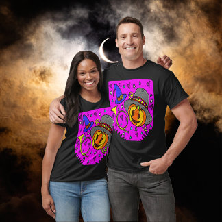 Halloween Party Jack O'Lantern Bugle Purple Unisex T-Shirt