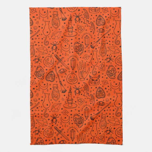 Halloween Party Kitchen Towel (Vertical)