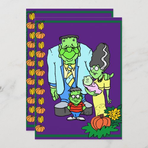 Halloween Party Monster Family Costume Party Invitation