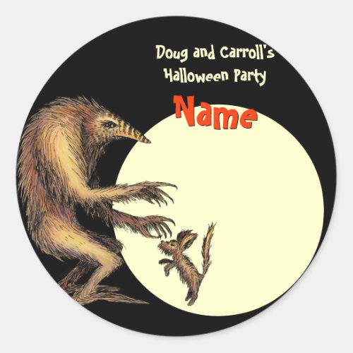 Halloween Party Name Tag _ Creature vs Doggie