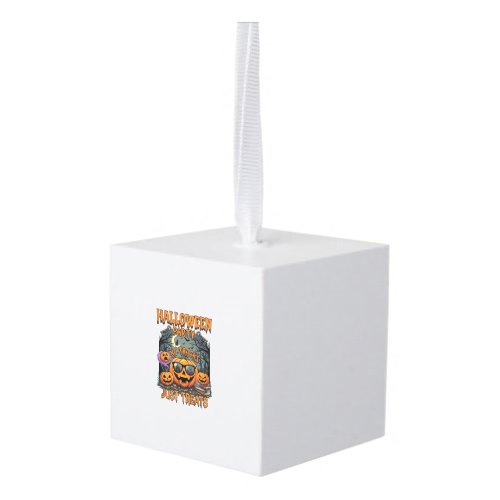 Halloween Party No Tracks Just Treats Sunglasses P Cube Ornament