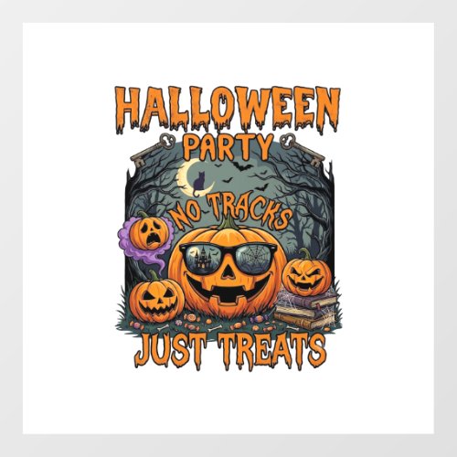 Halloween Party No Tracks Just Treats Sunglasses P Floor Decals