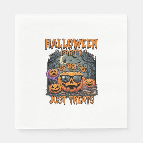 Halloween Party No Tracks Just Treats Sunglasses P Napkins