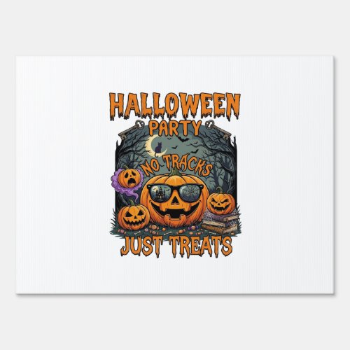 Halloween Party No Tracks Just Treats Sunglasses P Sign