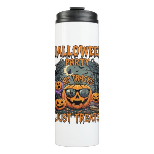 Halloween Party No Tracks Just Treats Sunglasses P Thermal Tumbler