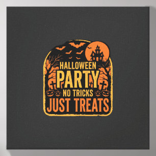 Halloween Party No Tricks Just Treats Design_1 Canvas Photo Tile
