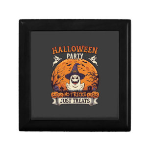 Halloween Party No Tricks Just Treats Ghost Moon P Gift Box
