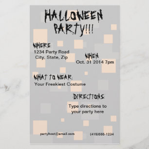 Halloween party orange black box digital art abstr flyer