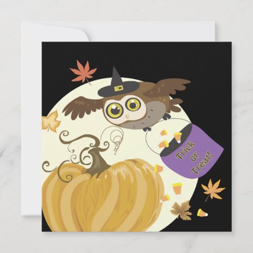 Halloween Party Owl Invitations