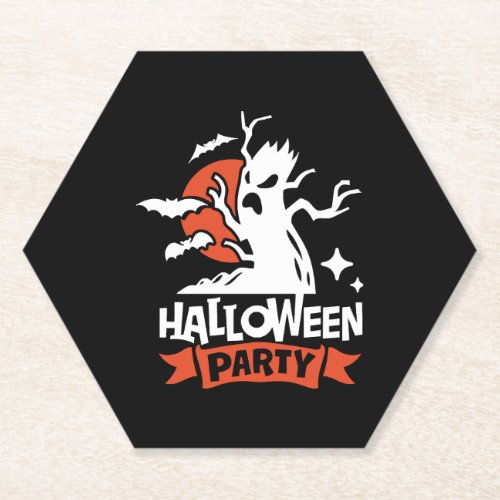 halloween party paper coaster