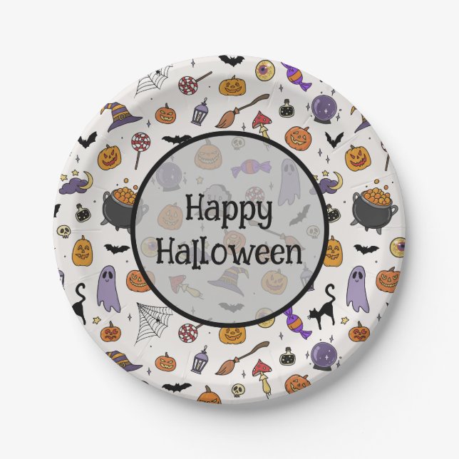 Halloween Party Paper Plates (Front)
