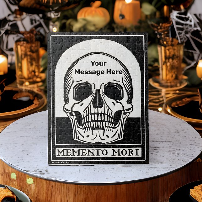 Halloween Party Personalized Skeleton Birthday Jigsaw Puzzle (Creator Uploaded)