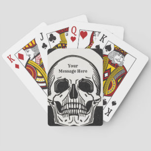 Halloween Party Personalized Skeleton Birthday Poker Cards