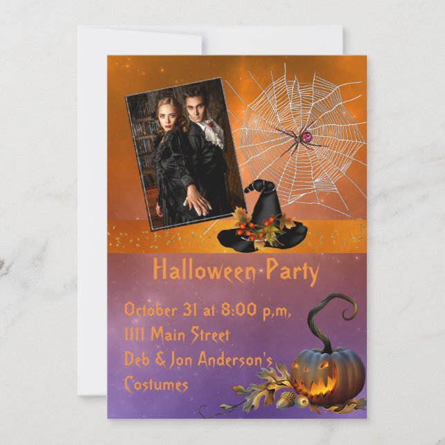 Halloween Party Photo Invitation (Front)