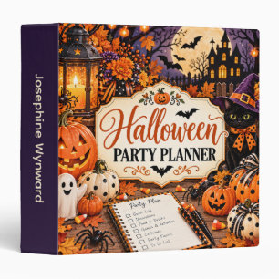 Halloween Party Planner 3 Ring Binder