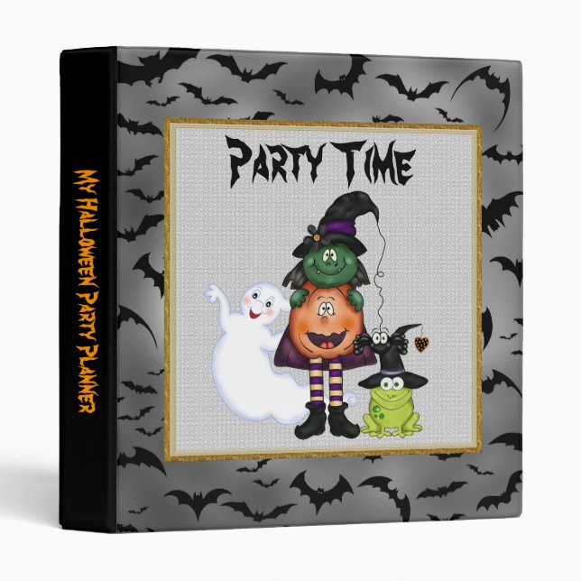 Halloween Party Planner 3 Ring Binder (Front/Spine)