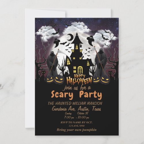Halloween Party Planner Invitation