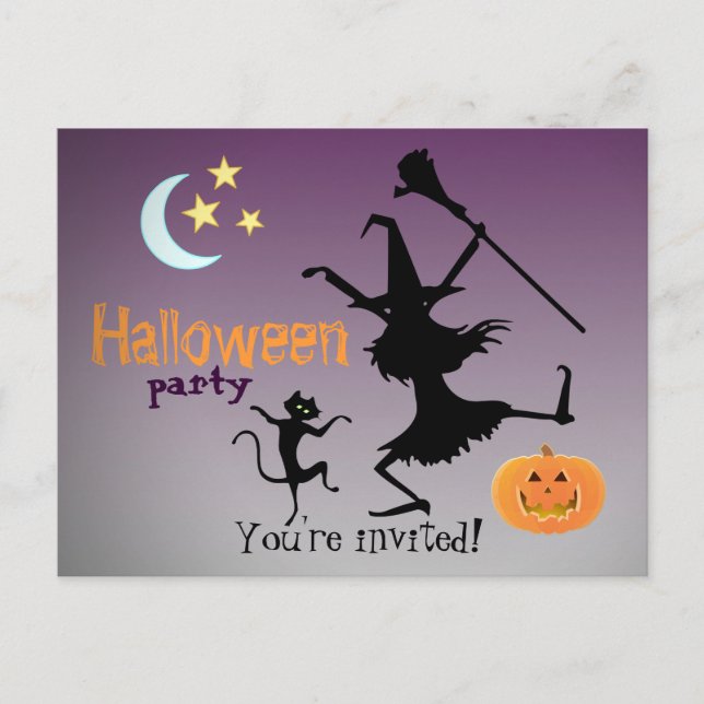 Halloween Party Postcard Invitations (Front)