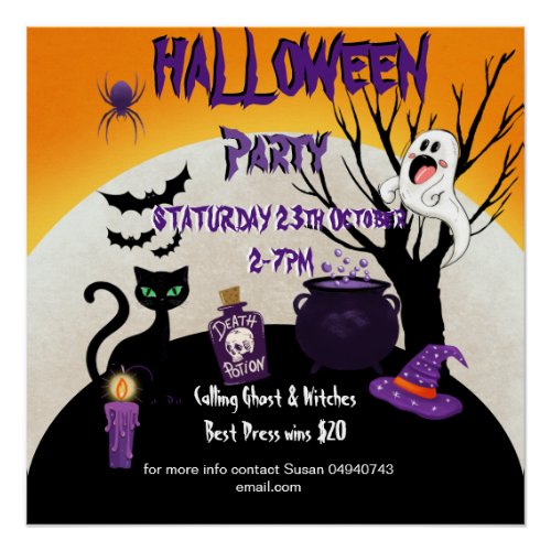 Halloween party  PTA PTO Poster