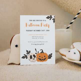 Halloween Party Pumpkin Invitation