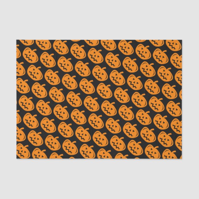 Halloween party pumpkin jack o lantern gift filler tissue paper (Front)