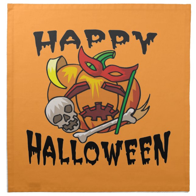 Halloween Party Pumpkin Napkins (Front)