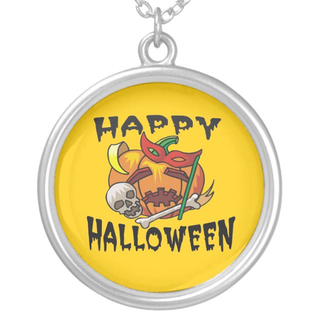 Halloween Party Pumpkin Necklace (Front)