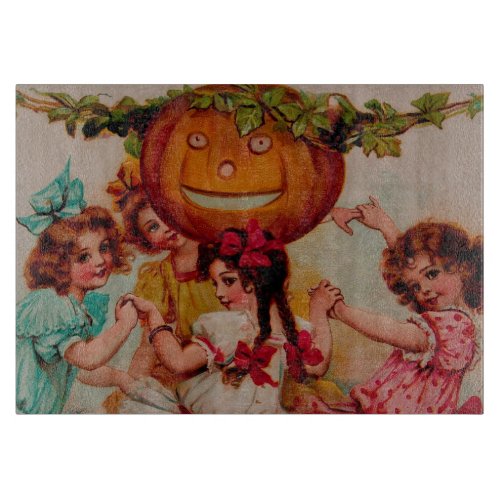 Halloween  Party Pumpkin Vintage Art Cutting Board