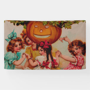 Halloween Party Pumpkin vintage Banner