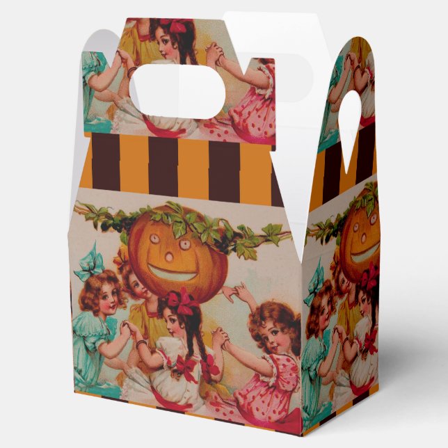 Halloween Party Pumpkin vintage Favor Boxes (Opened)