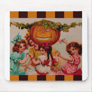 Halloween Party Pumpkin vintage Mouse Pad